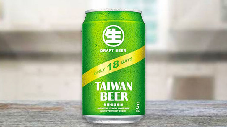 台湾ビール7.缶タイプの台湾ビール「18天 台湾生啤酒」